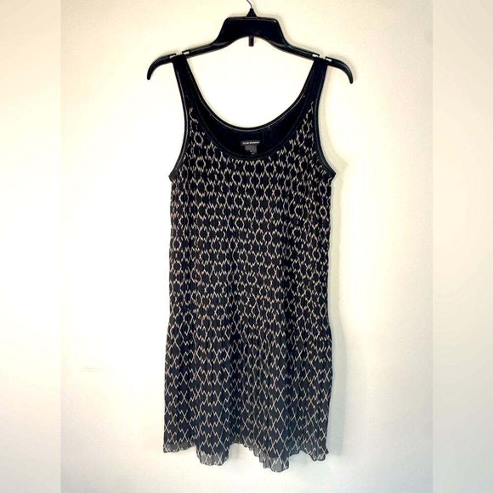 Club Monaco‎ Black Diamond Pleated Flowy Tank Dress Size 6 Dark Romantic Punk
